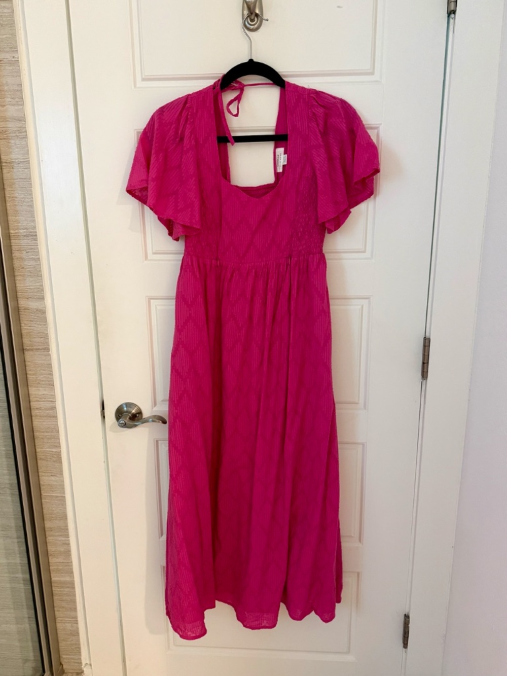 Seraphine Pink Broderie Maternity Nursing Midi Dress Size 2 | VGUC